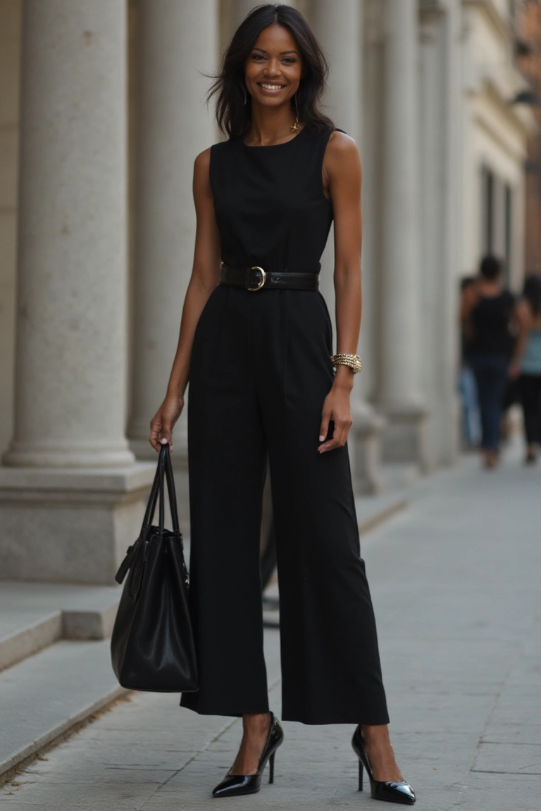 A Versatile Day-to-Night Jumpsuit for Black Women