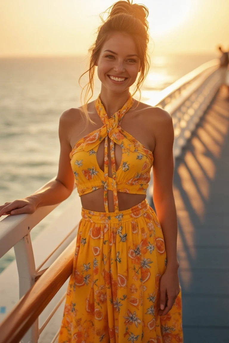 A Vibrant Cruise Daytime Two-Piece Set