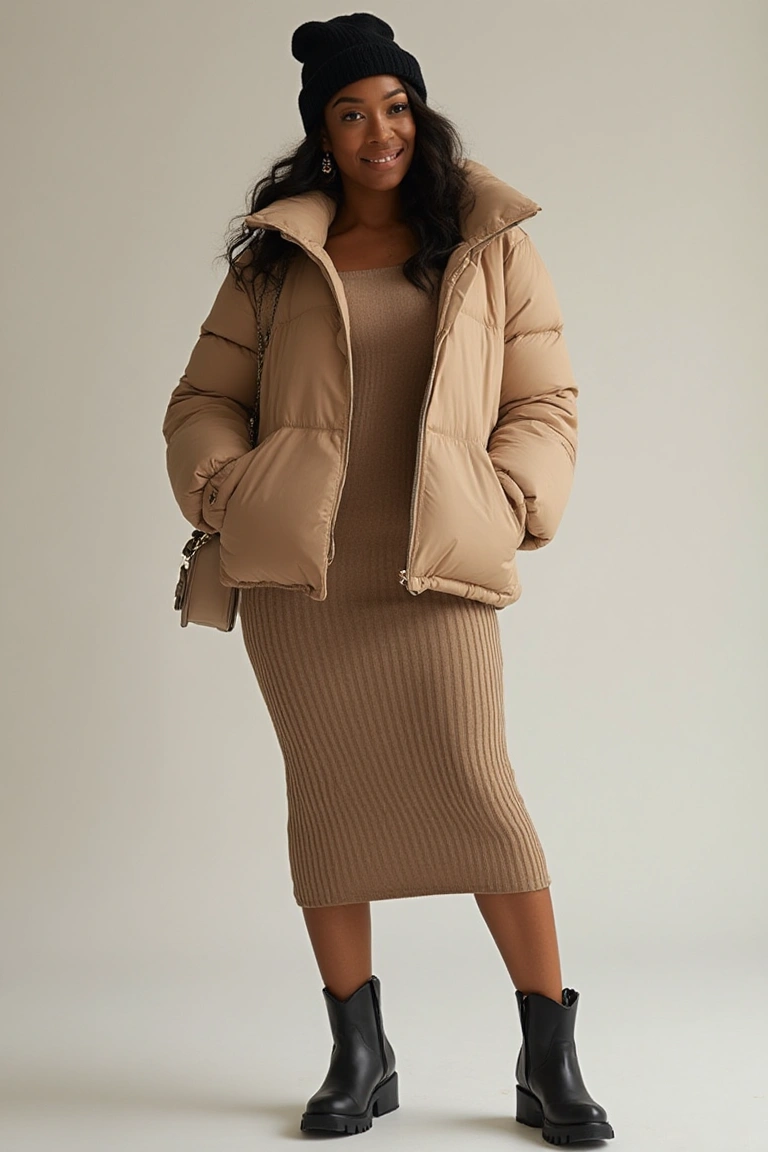 A Winter Outfit for Black Women in Timeless Fashion