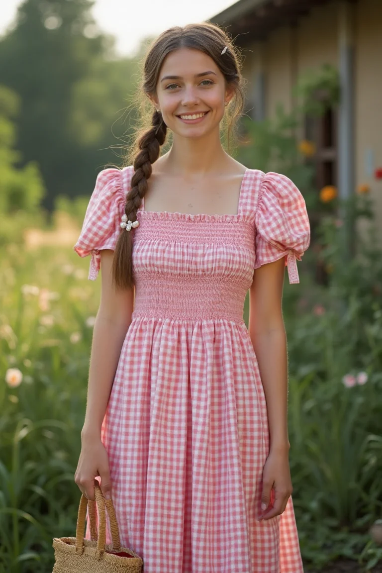 Charming Pink Summer Casual Tea Party Outfit
