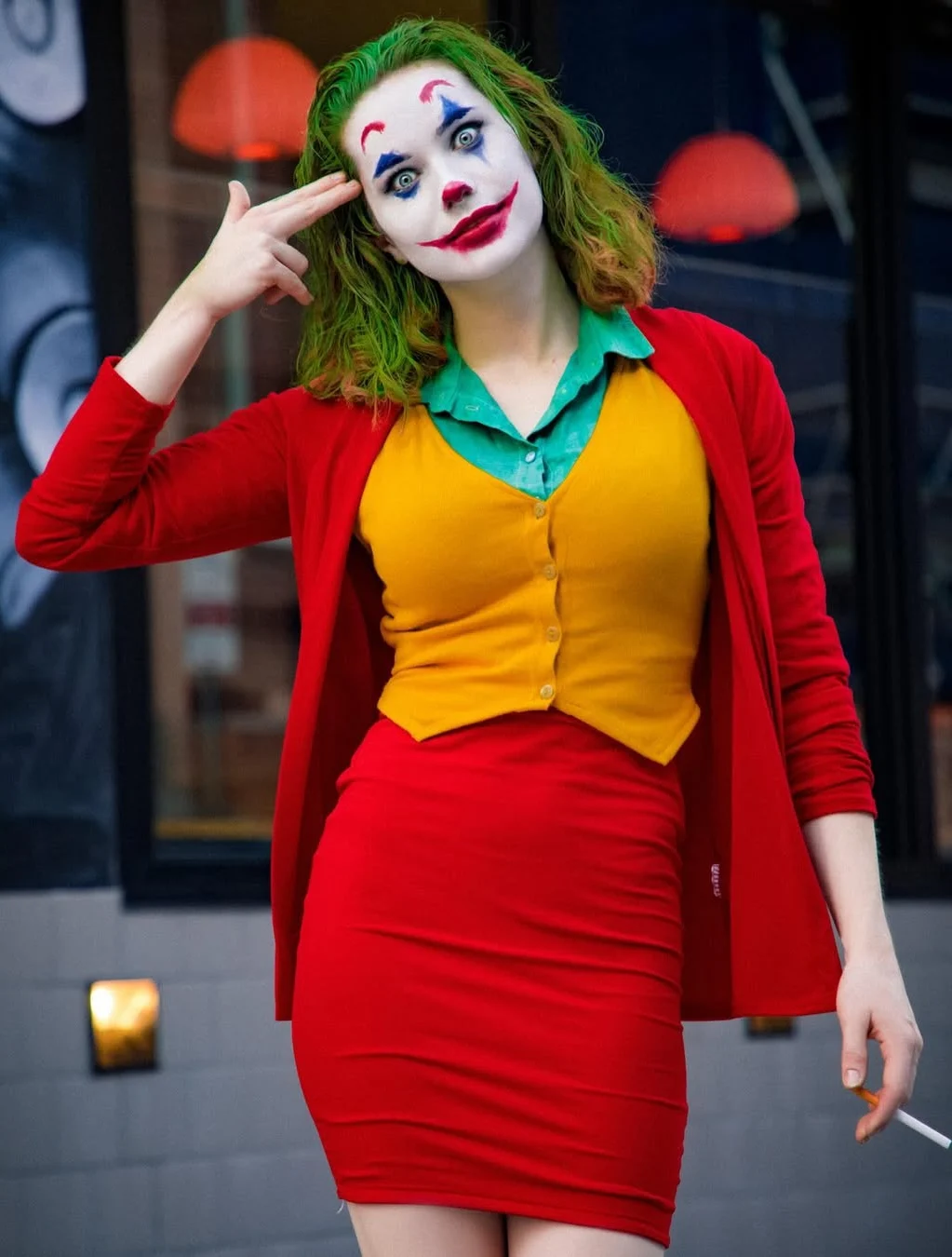 Lady Joker Costume as a Bold Fashion Statement