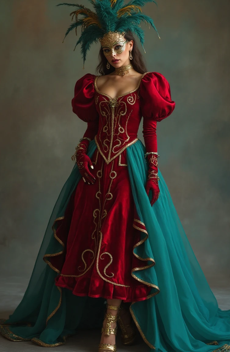Lady Joker Costume as a Masquerade Fashion Fantasy