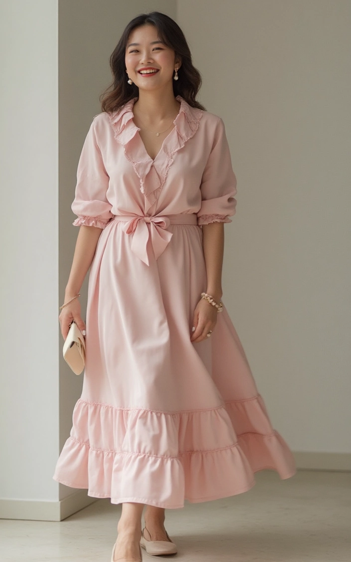 Plus-Size Office Dress That Embraces Feminine Grace