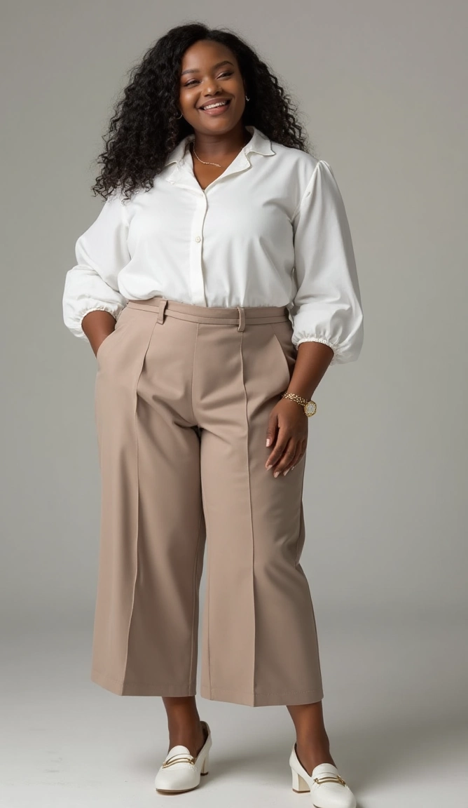Plus-Size Office Trousers Look That Redefines Classic Style