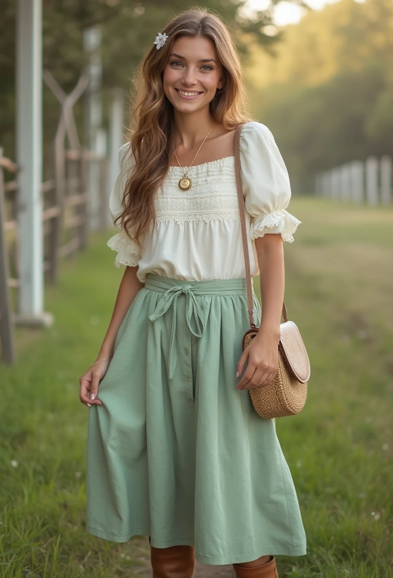 Earthy Romance Spring Casual Outfit Charm