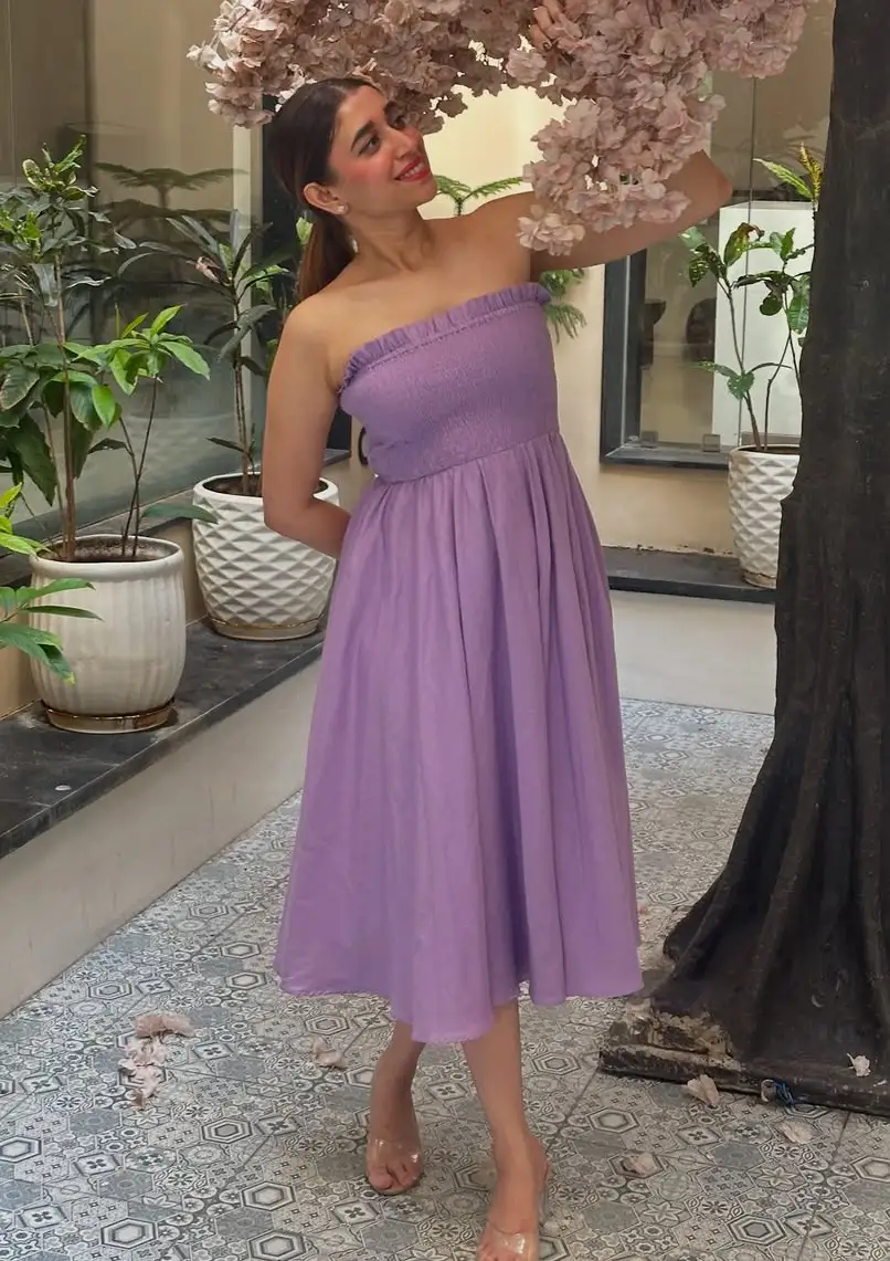 Summer Off-Shoulder Lavender Dreamscape Dress Bliss