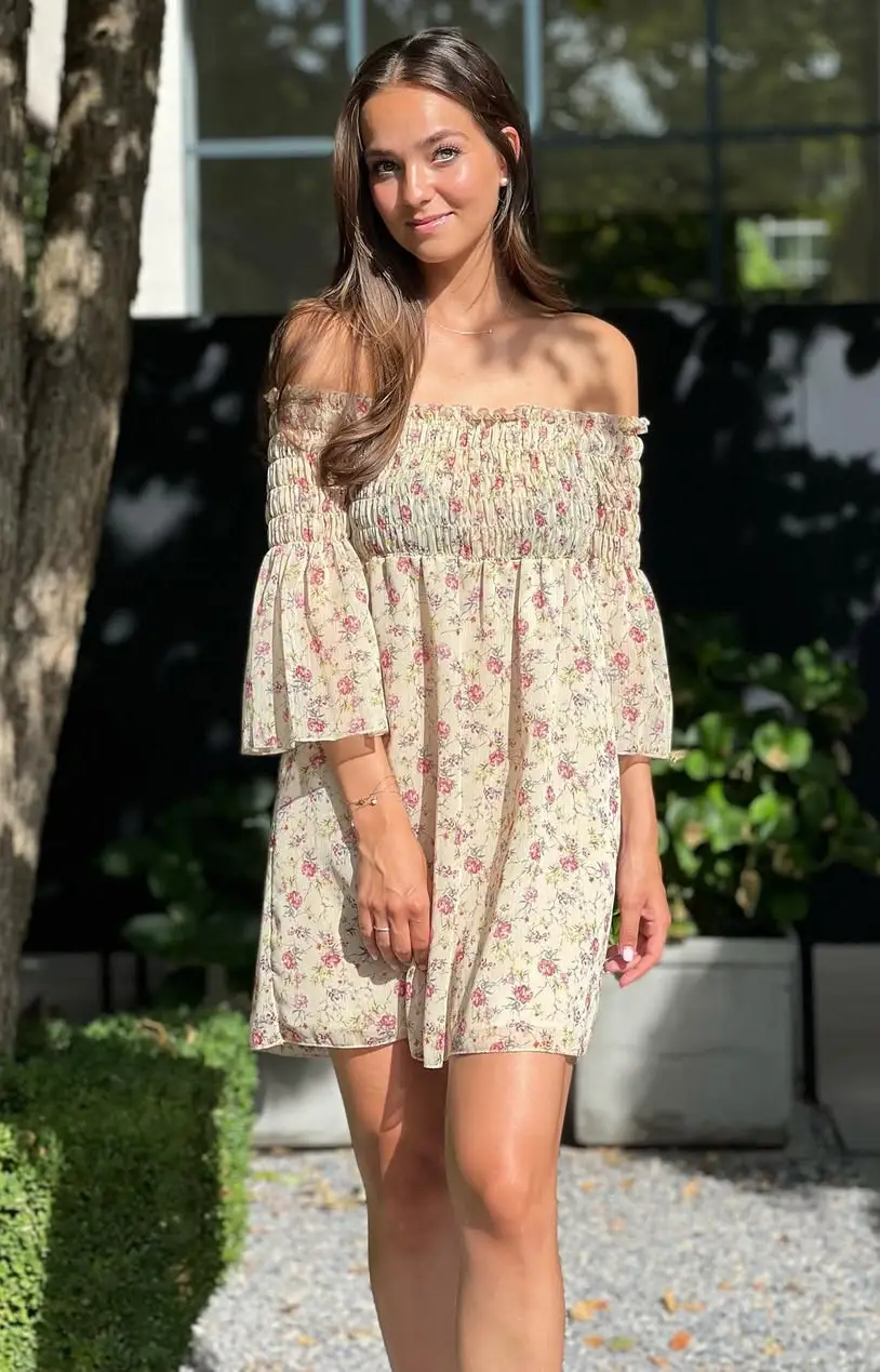 Summer Off-Shoulder Soft Pastel Dress Delight