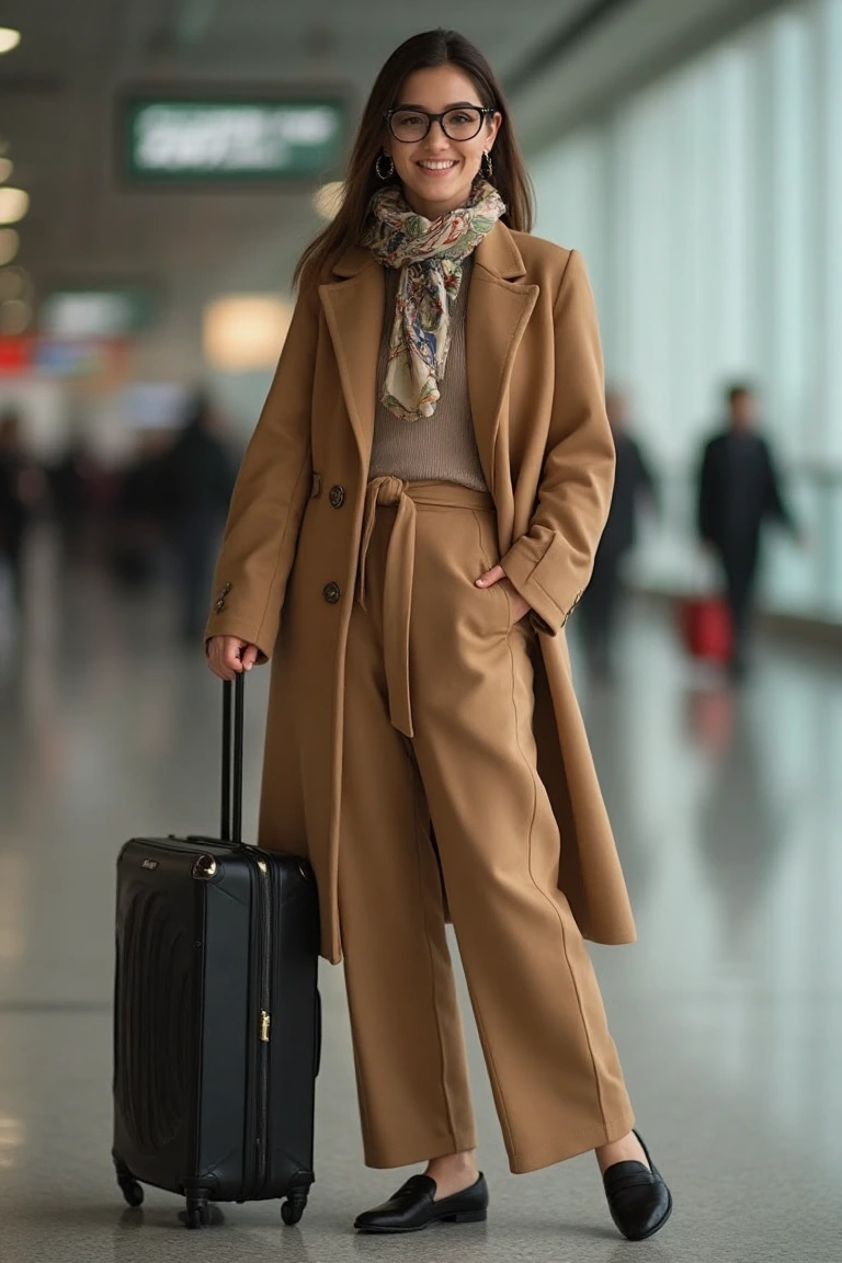 Toasted Tan Winter Airport Outfit Refinement