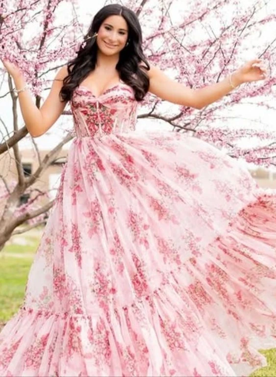 Winter Birthday Party Dress with Floral Charm