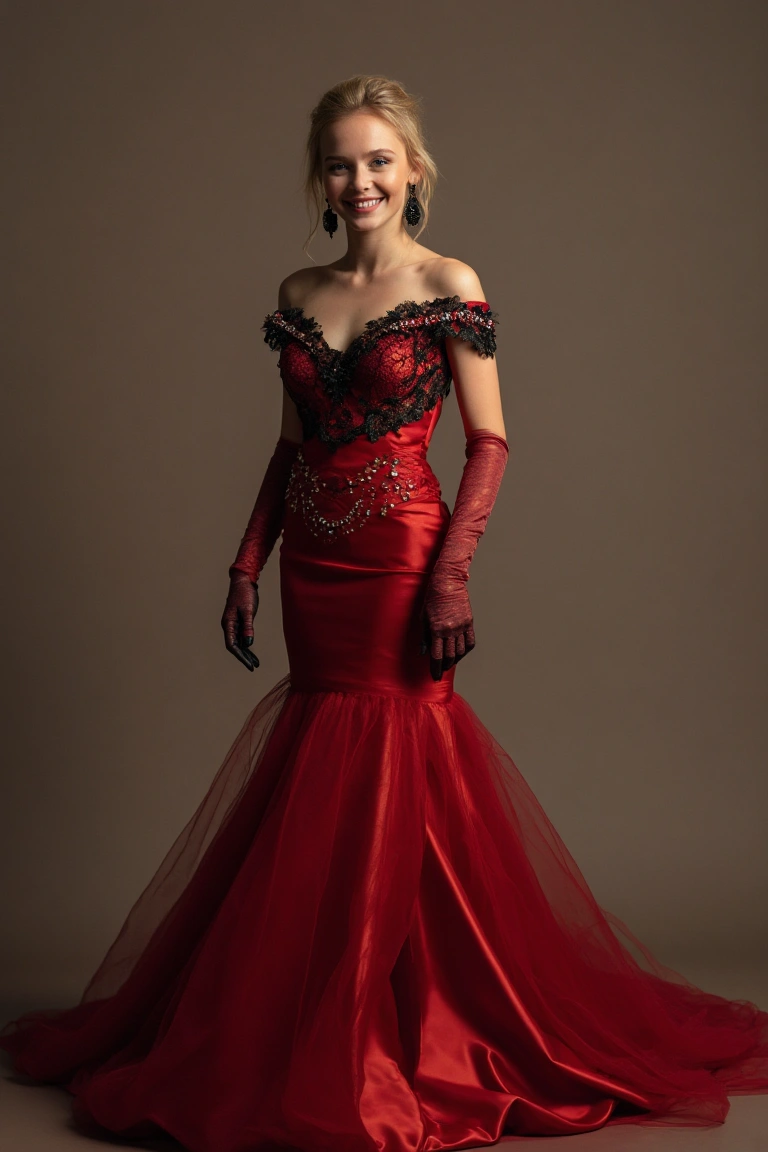 A Crimson Bold Prom Outfit