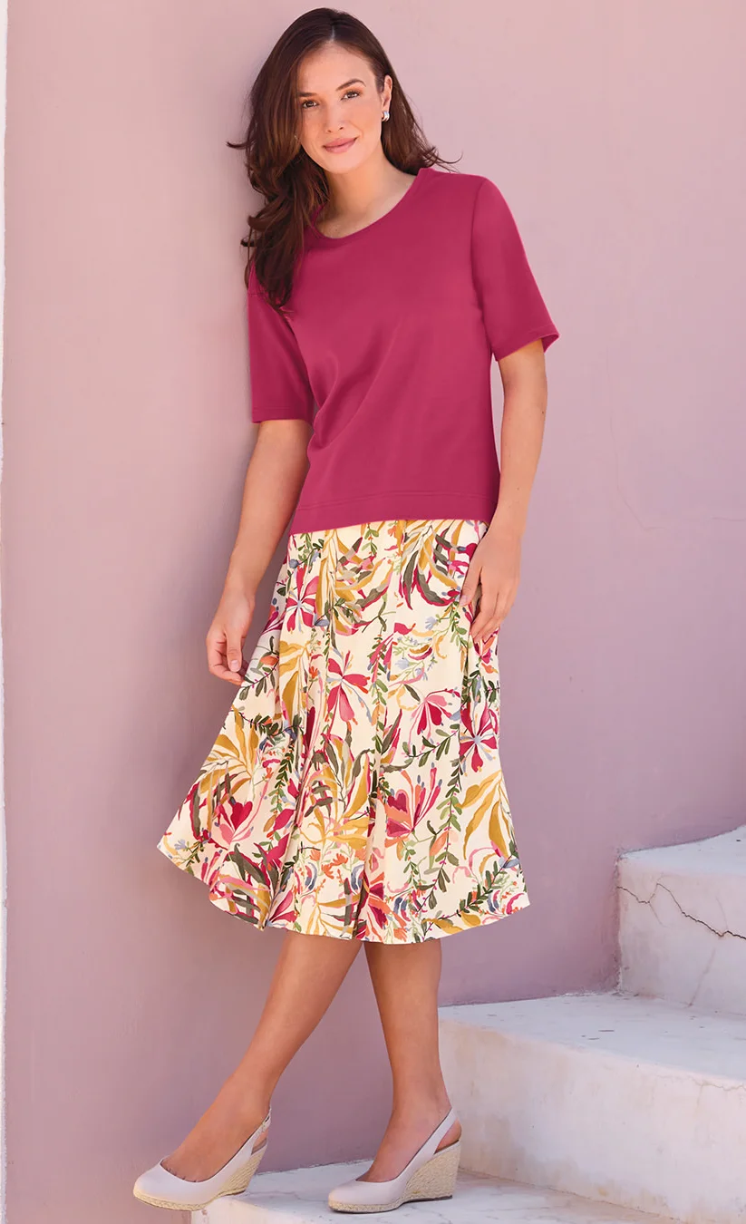 A Floral Fusion Summer Skirt Outfit