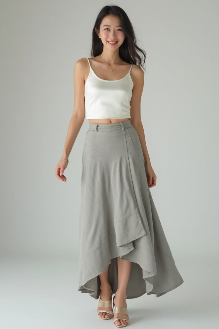 A Golden Harmony Summer Skirt Outfit