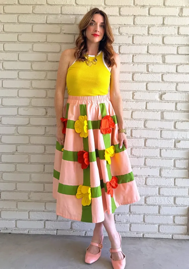 A Vibrant Elegance Summer Skirt Outfit