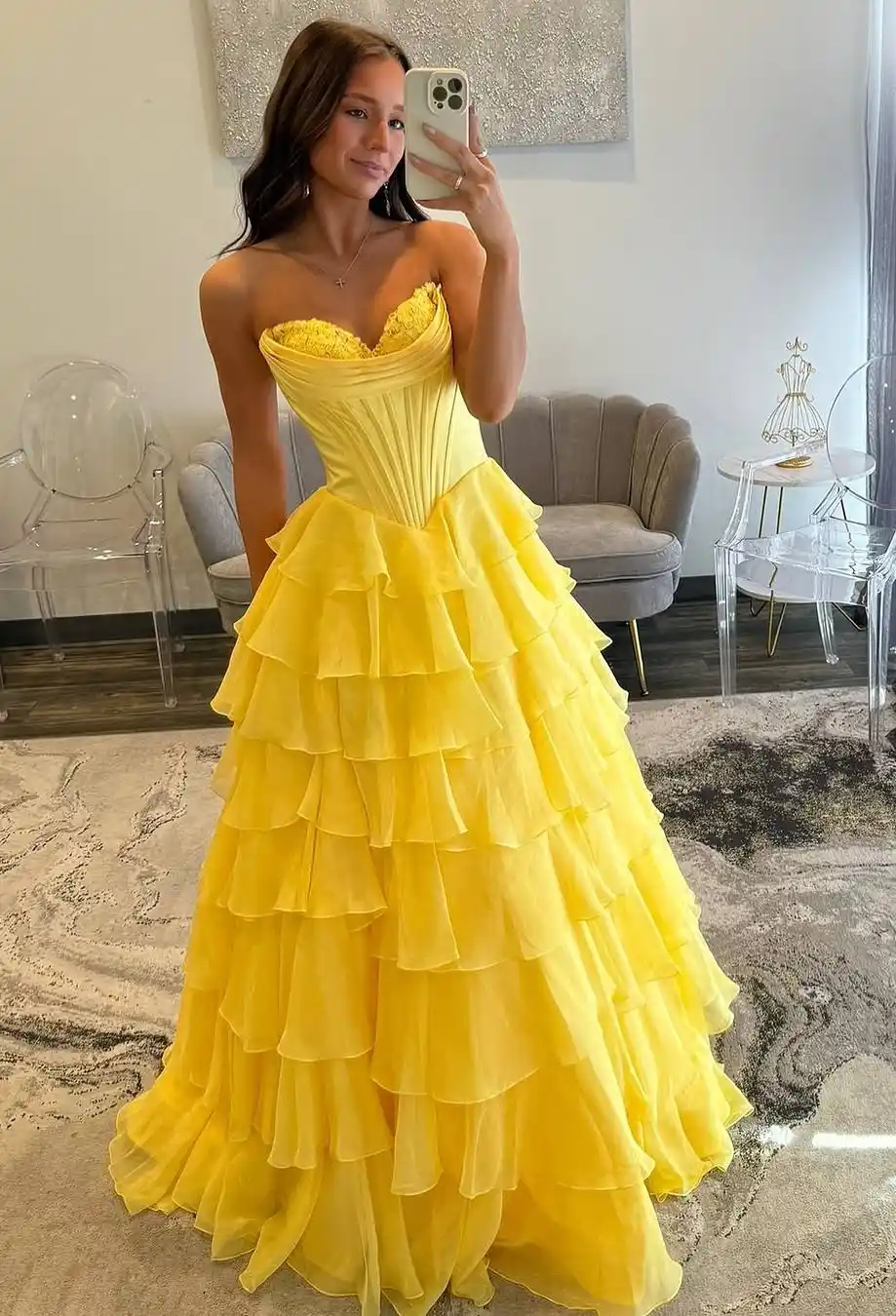 A Yellow Grandeur Timeless Prom Outfit