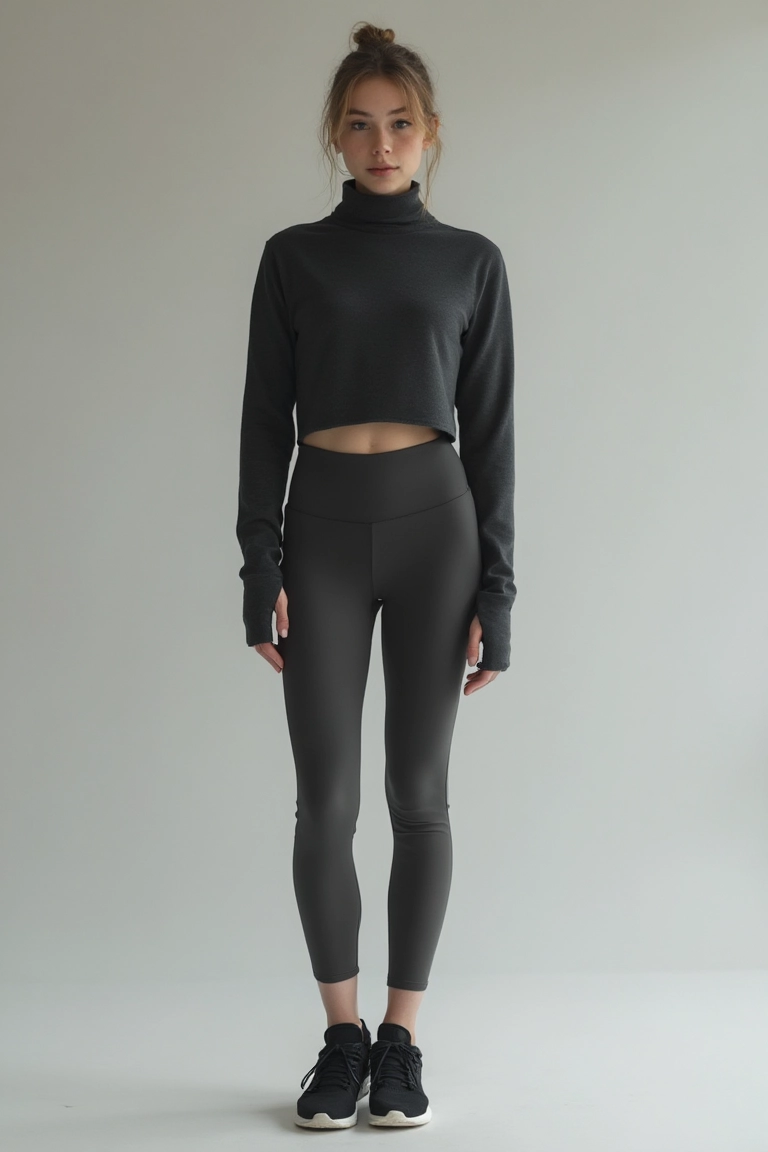 Charcoal Layer All-Season Gym Outfit