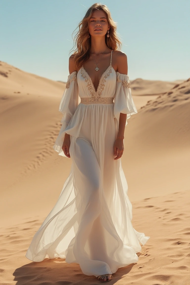 Ethereal Ivory Las Vegas Summer Outfit