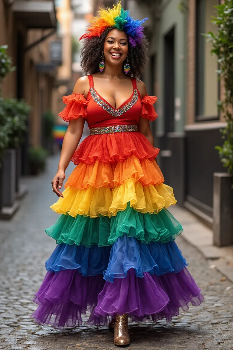 Festive Rainbow Pride Parade Outfit