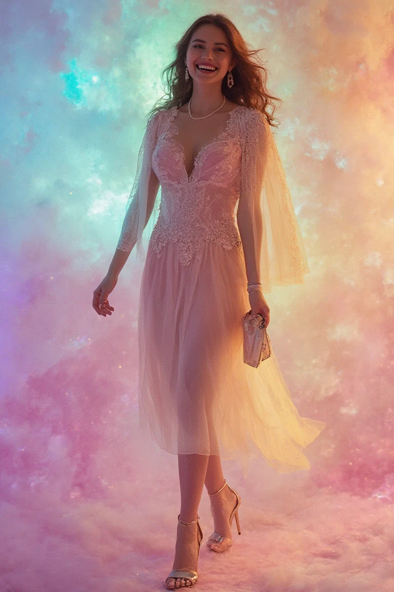Lace Pink Pride Evening Dress