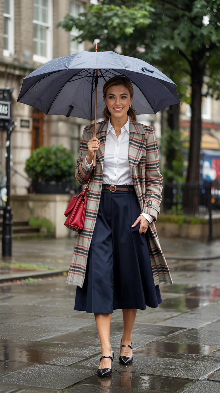 Rainy Day Work Outfits with Timeless Appeal