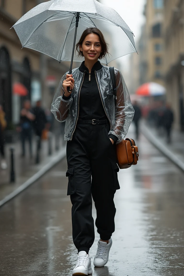 Rainy Day Work Outfits with Urban Edge