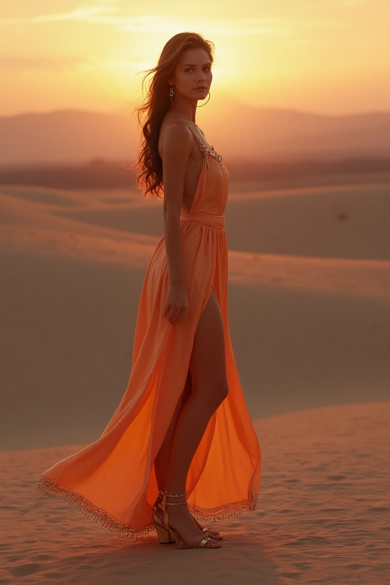 Sunset Orange Las Vegas Summer Outfit