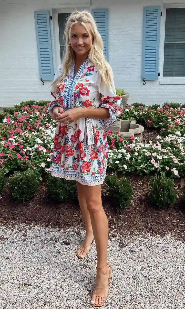 Vibrant Floral Patterns Spring Mini Dress