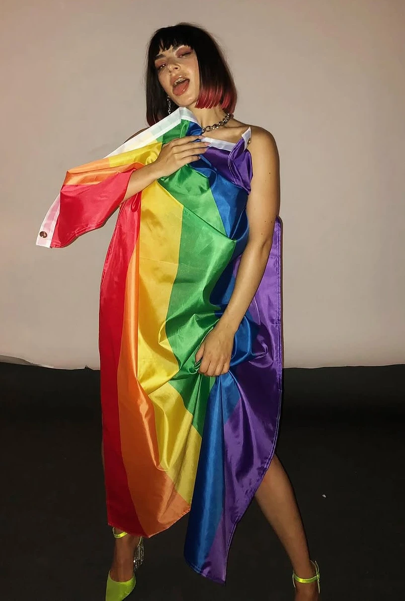Vivid Color Pride Statement Dress