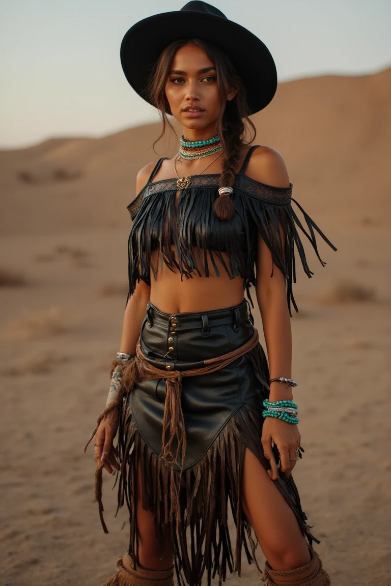 Wild Fringe Elegance Fuels Desert Concert Style