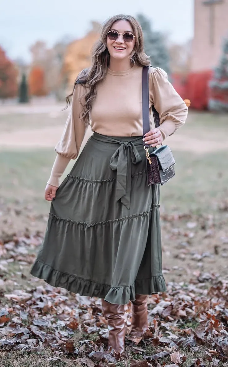 Autumn Elegance Seasonal Church Outfit