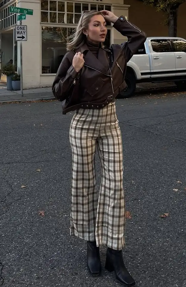 Autumn Pattern Office Outfit Ideas