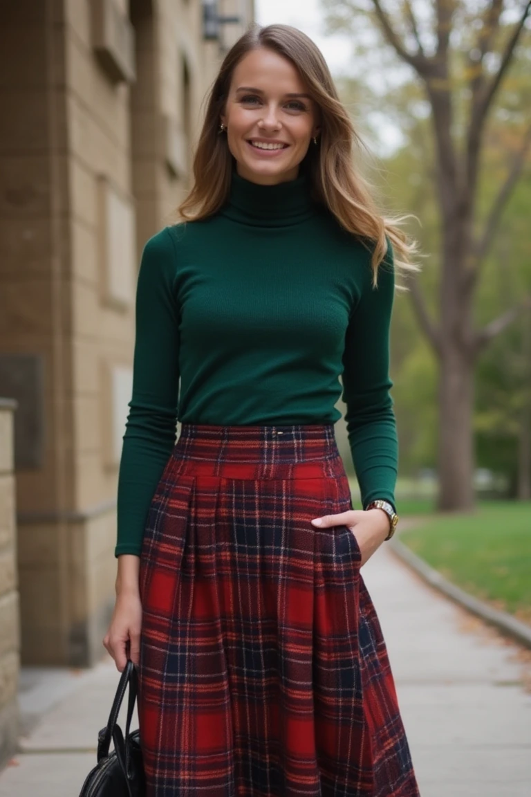 Autumn Plaid Office Outfit Ideas