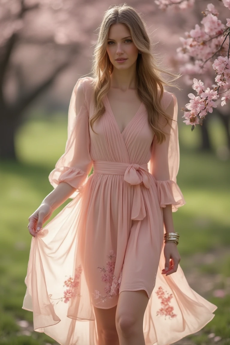Blush Blossom Spring Church Outfit