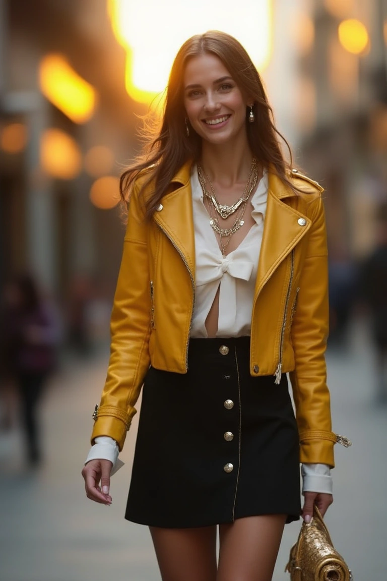 Bold Accents Mini Skirt Seasonal Outfit