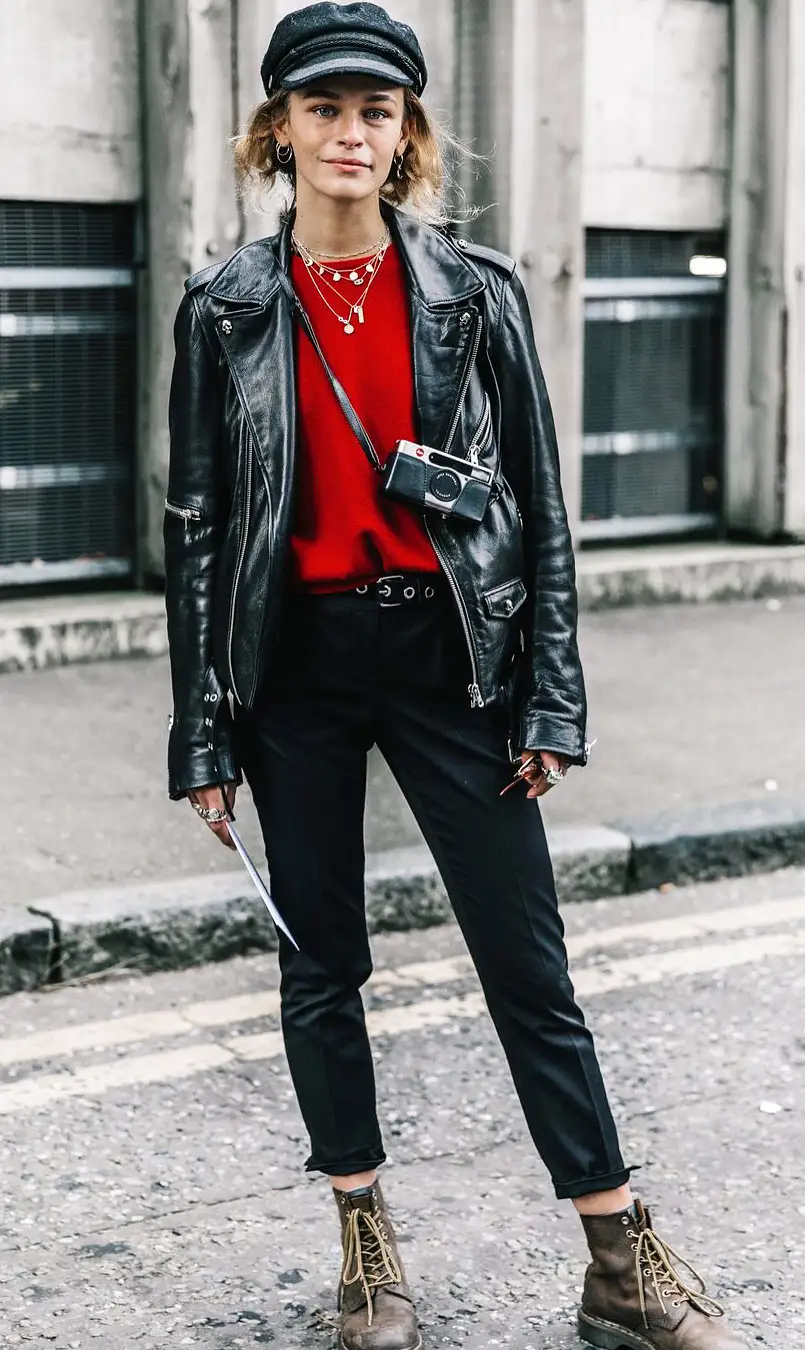 Bold Color Urban Tomboy Outfit