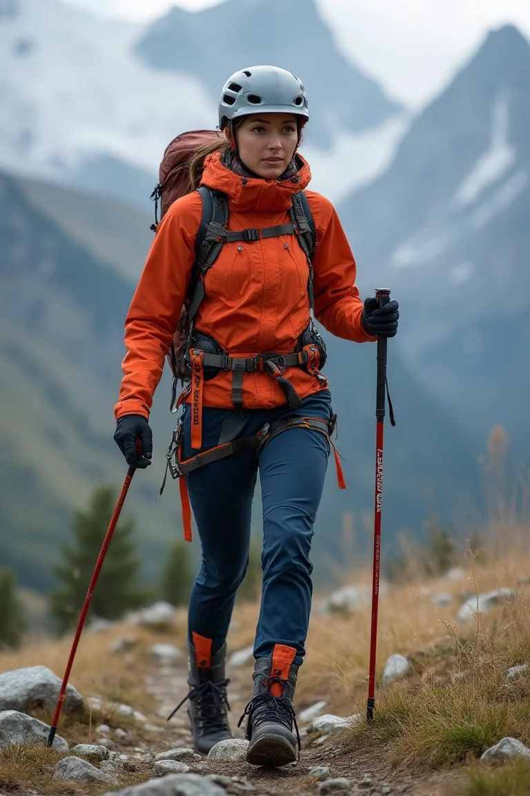 Bold Oranges Fall Hiking Jacket Outfit