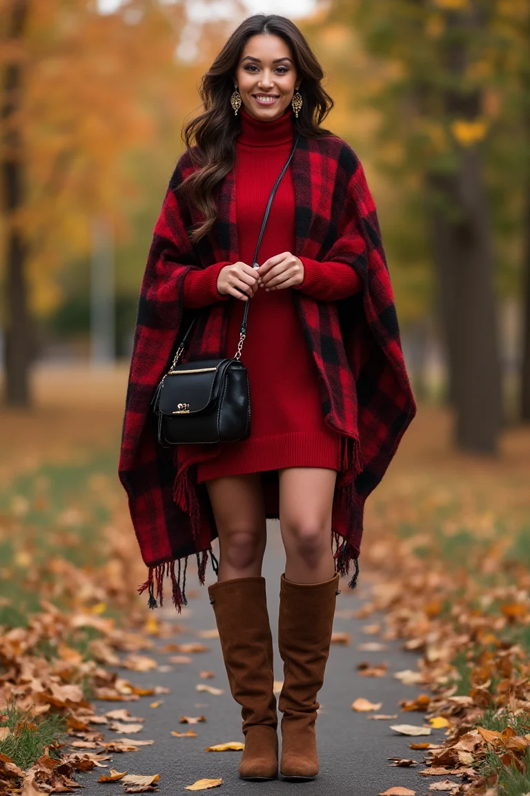 Bold Patterns Cozy Seasonal Outfit