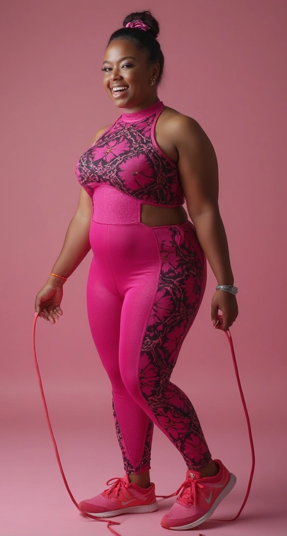 Bold & Playful Plus-Size Activewear Look