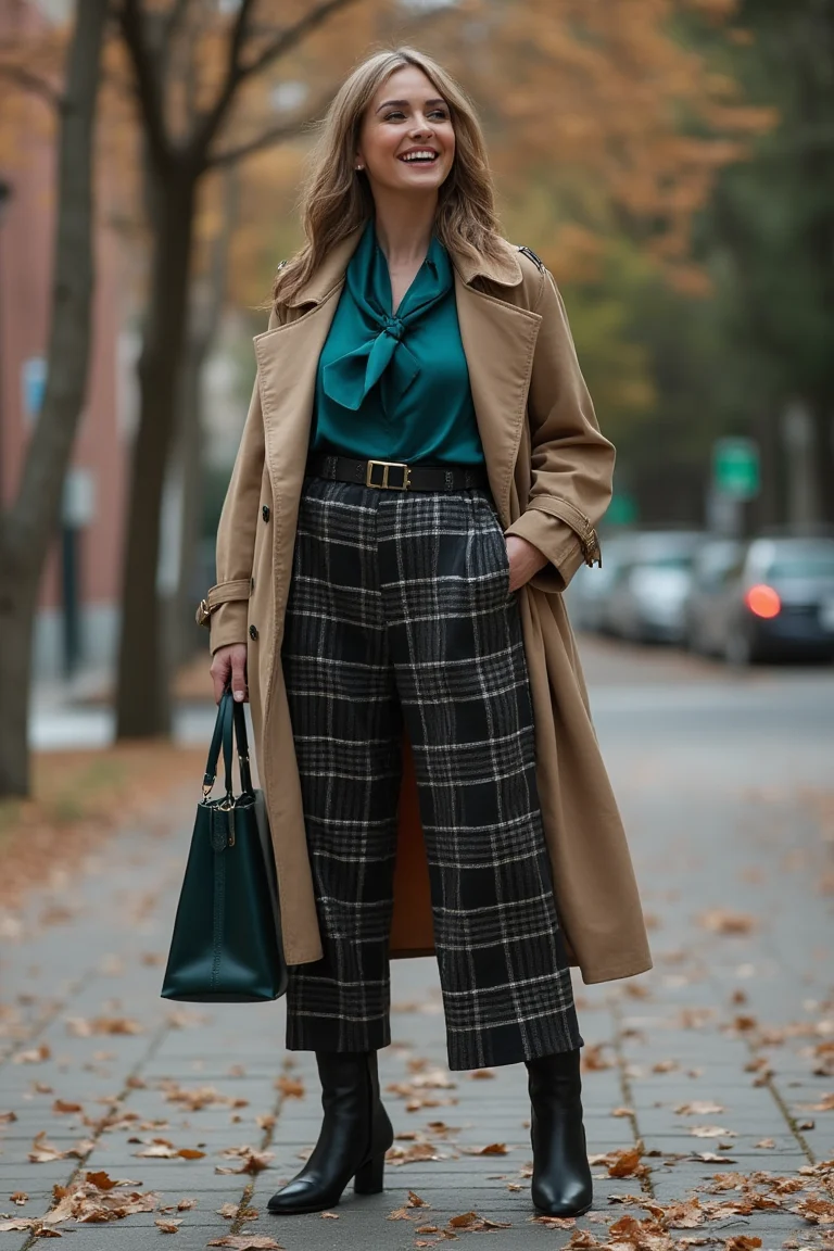 Classic Patterns Sophisticated Seasonal Outfit