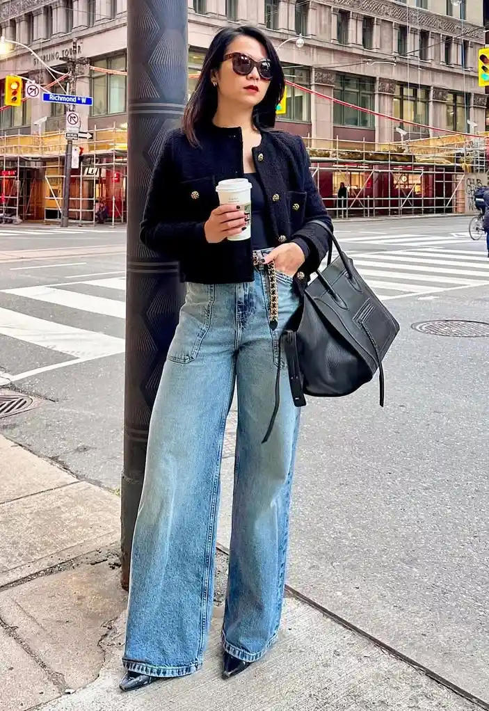 Denim Flow All-Season Street Wear Outfit