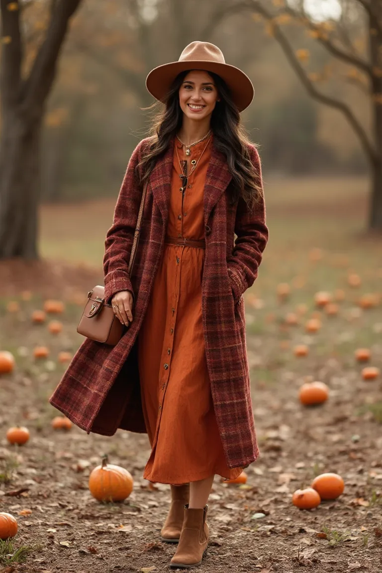 Earthy Elegance Pumpkin Patch Seasonal Outfits