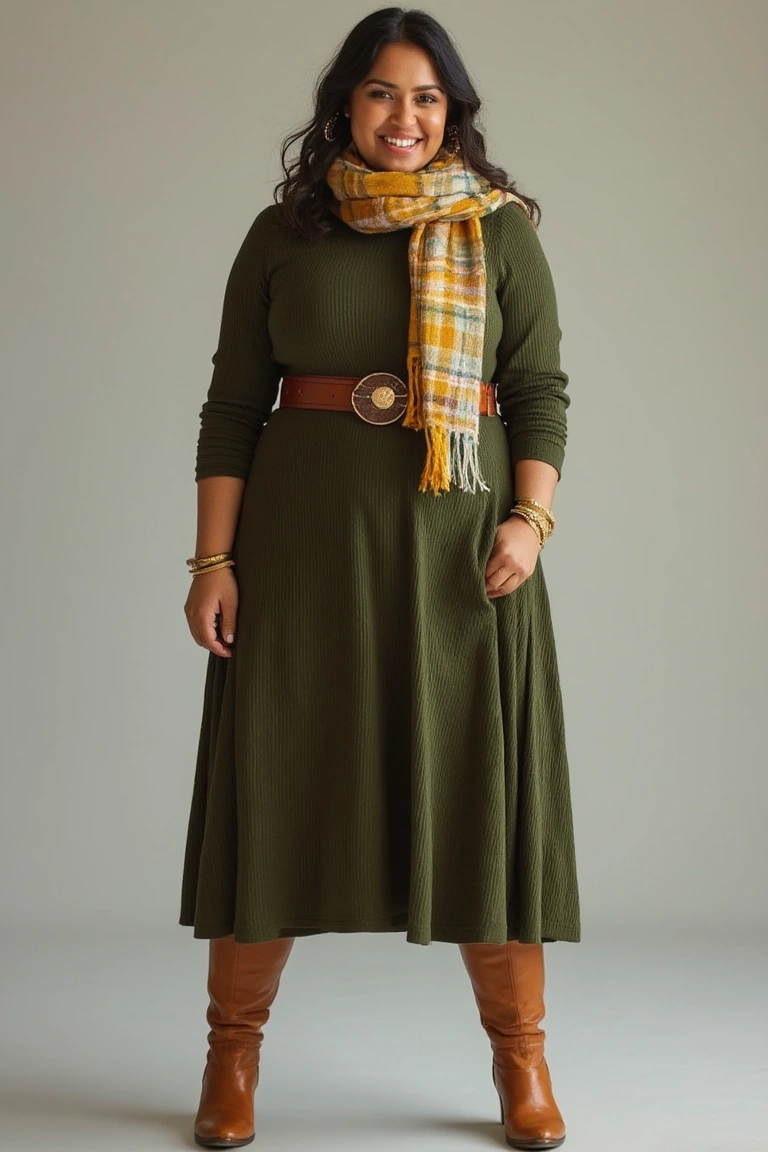 Earthy Layers Plus Size Fall Outfit Inspiration