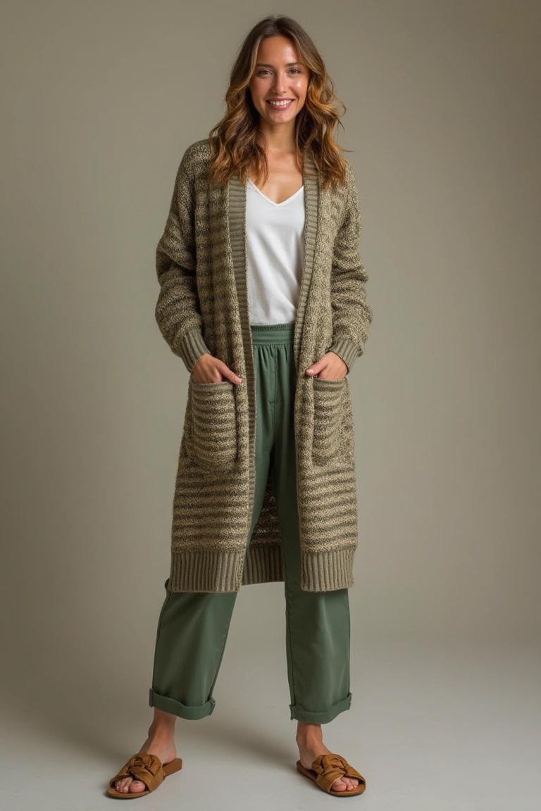 Earthy Layers The Trend of Versatile Lounge Wear Style