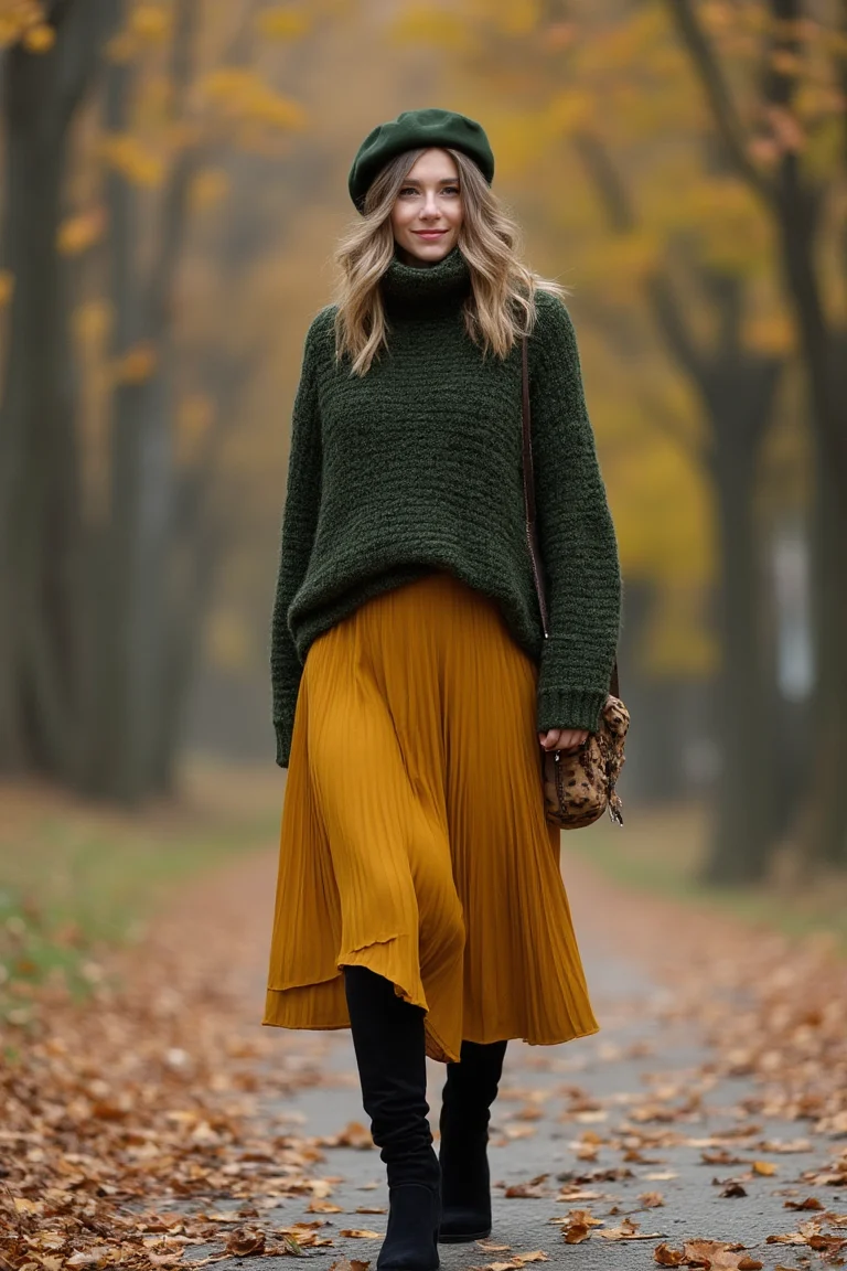 Cozy Silhouettes Early Fall Seasonal Outfit