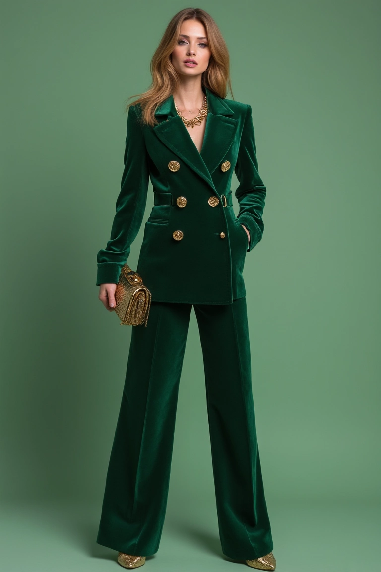 Emerald Luxury Opulent Blazer Outfit