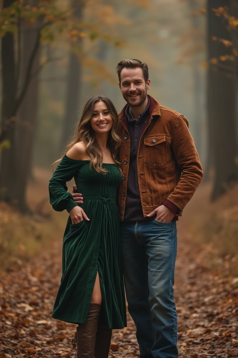 Forest Fusion Seasonal Outfits for Couples