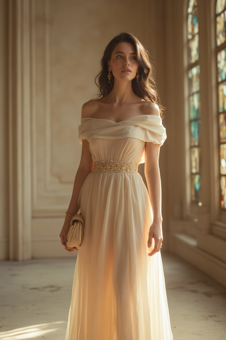 Ivory Glamour Summer Church Outfit
