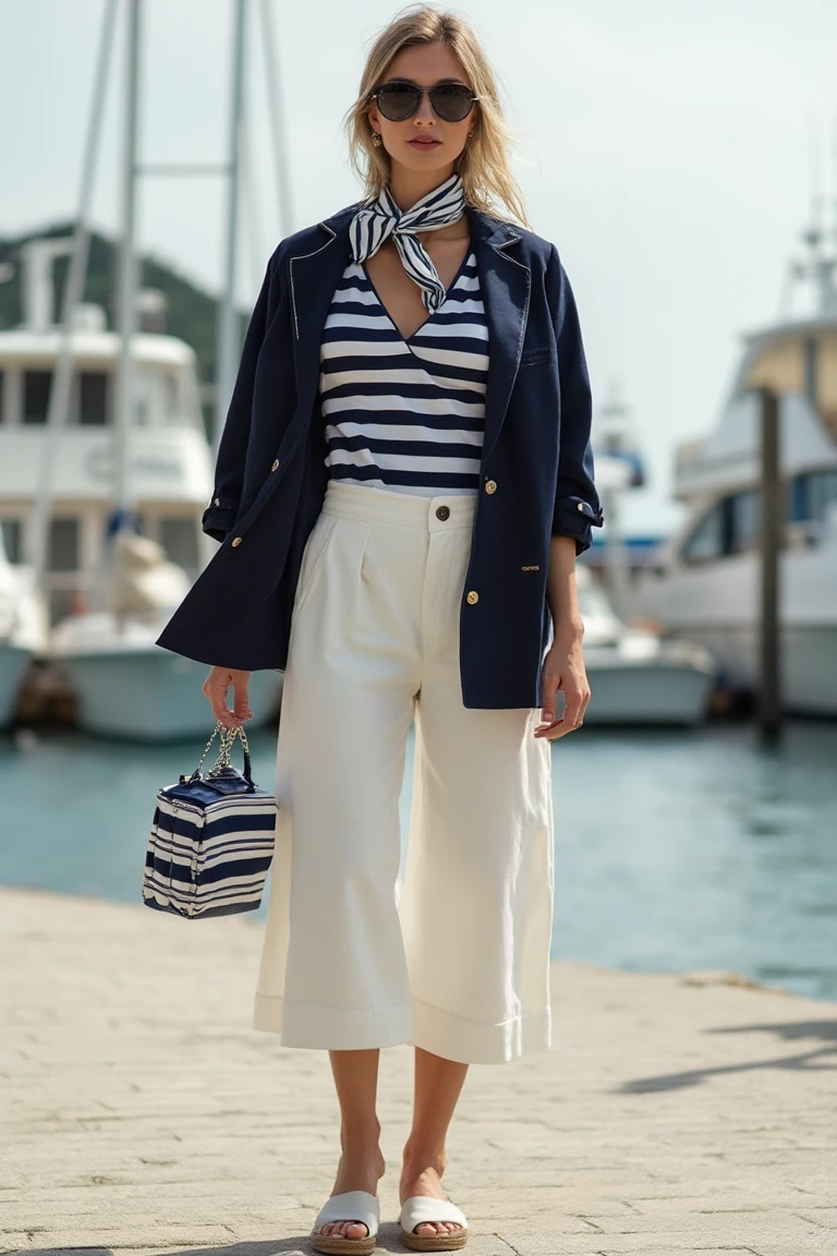 Oceanic Blue Layers Summer Outfit
