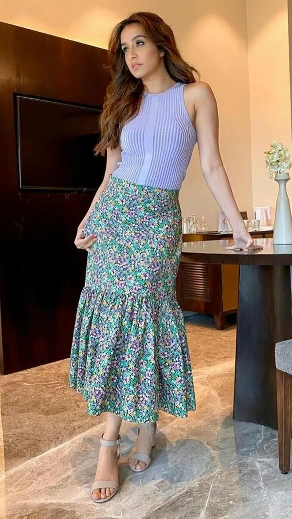 Pastel Floral Charm Spring Maxi Skirt