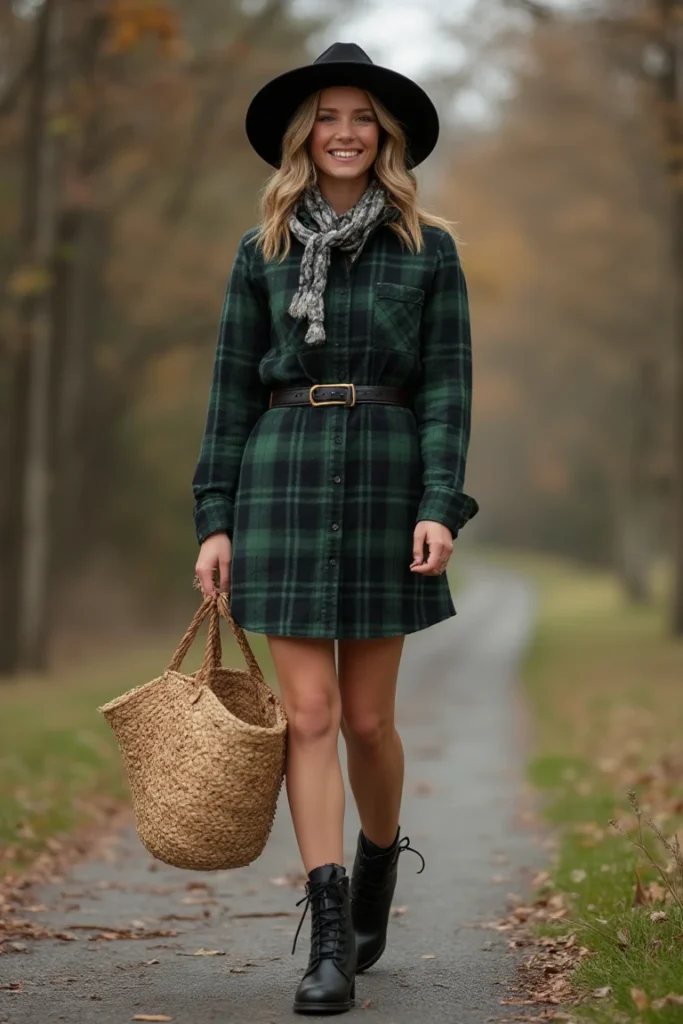 Plaid Perfection Rustic Cozy Seasonal Outfit