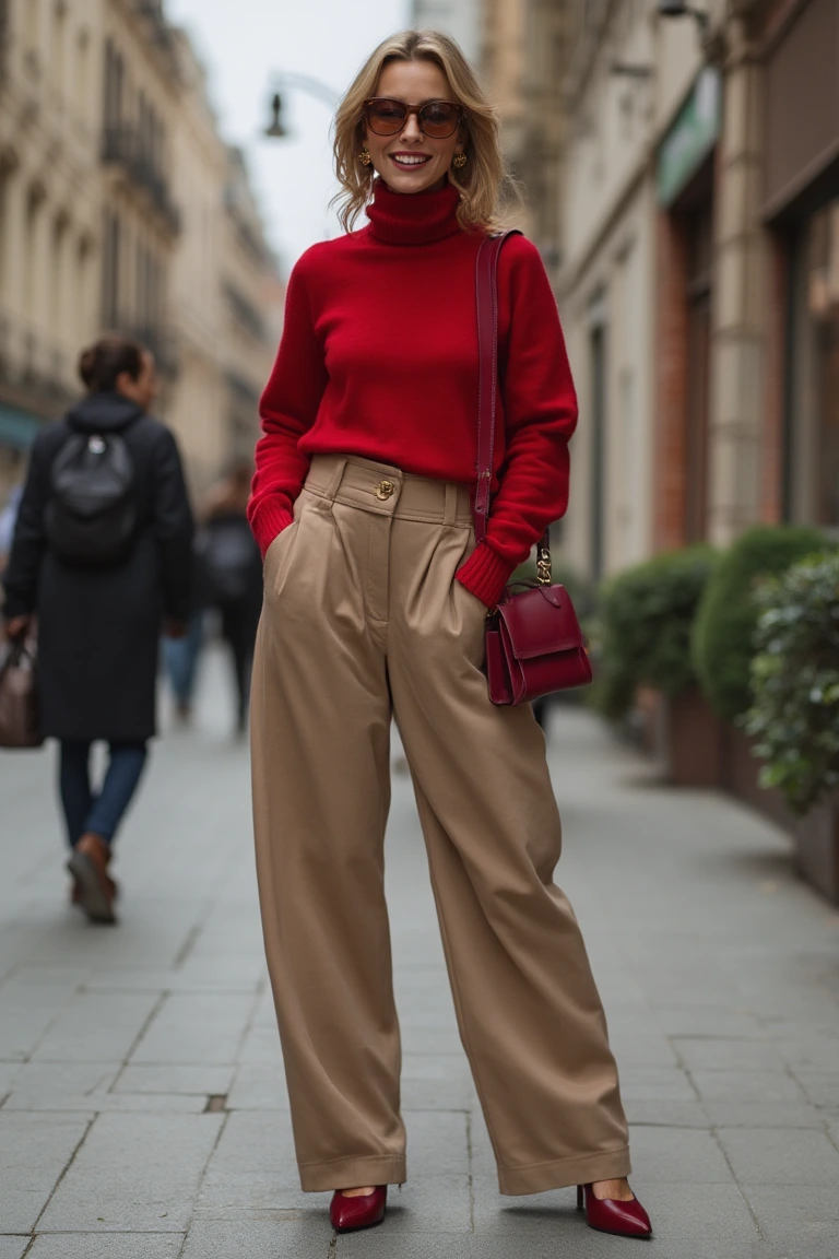 Rich Reds Elegant Warmth Seasonal Outfit